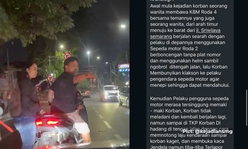 lagi-pemotor-arogan-aniaya-pengemudi-mobil-gegara-klakson-di-semarang