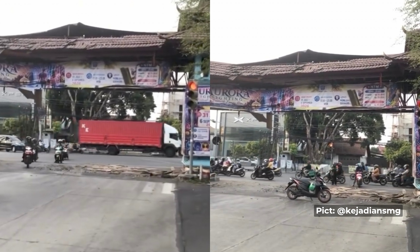 sopir-ngaku-ikuti-google-maps-truk-penabrak-gapura-puri-anjasmoro-diamankan-di-kic-ngaliyan