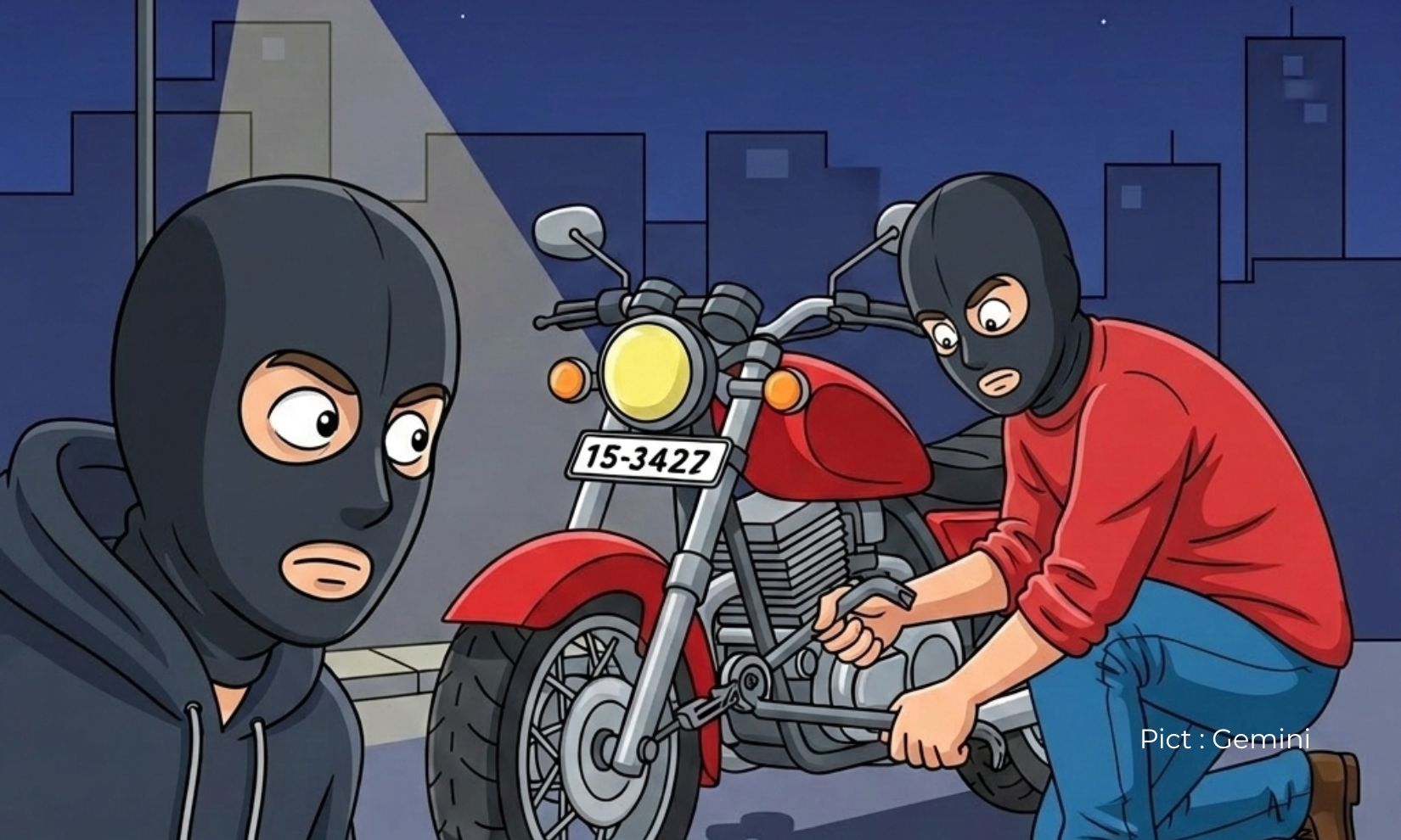 aksi-maling-motor-kepergok-warga-dua-pelaku-diamankan-di-daerah-ketileng-semarang