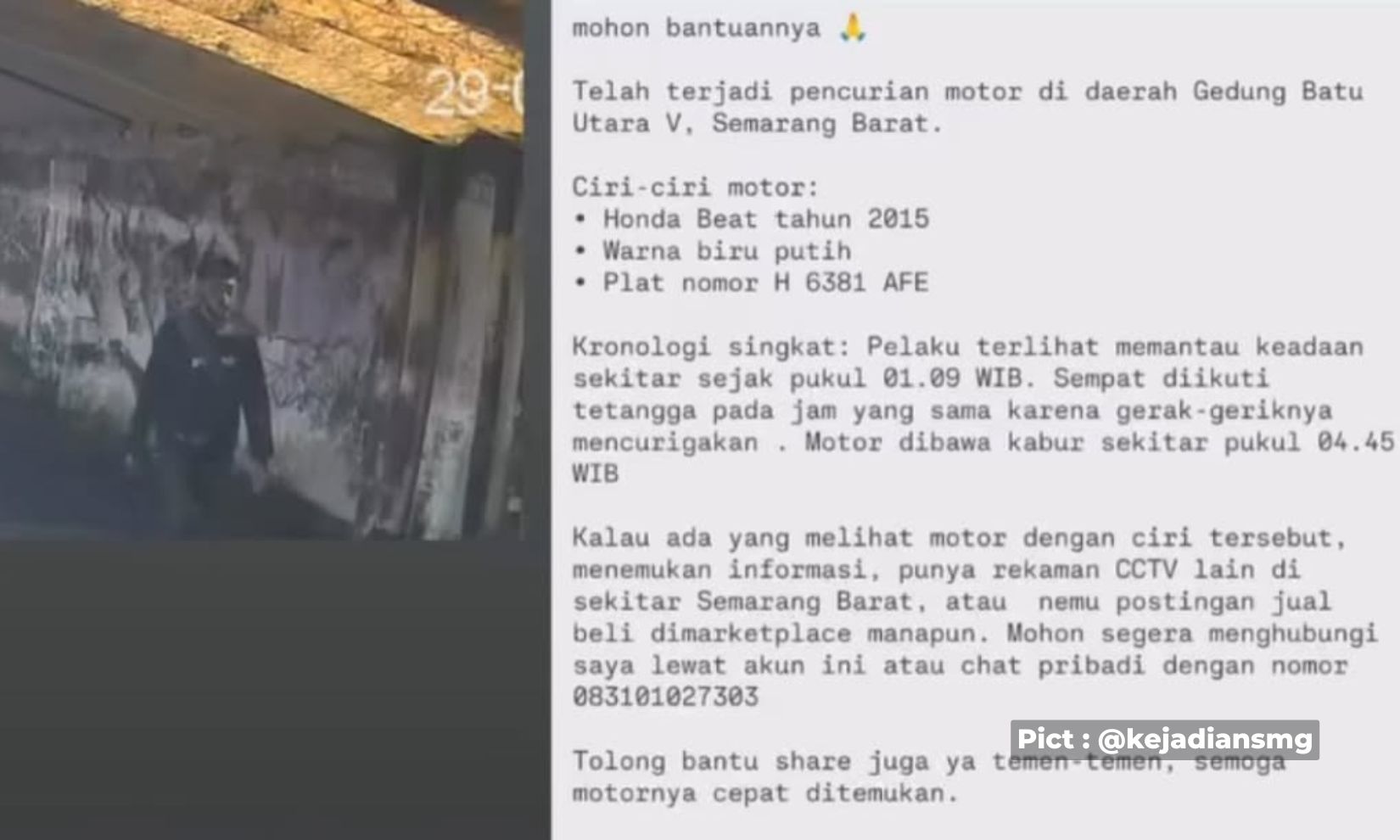 waspada-maling-motor-makin-giat-beraksi-pagi-buta-pelaku-incar-sepeda-motor-sejak-pukul-01-00-wib-di-semarang-barat